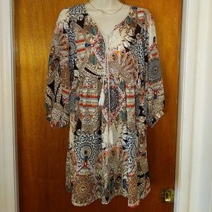 Umgee BOHO babydoll dress